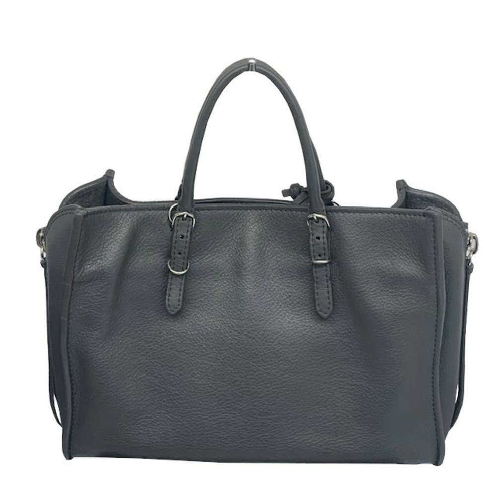BALENCIAGA Paper Shoulder Bag Leather Gray